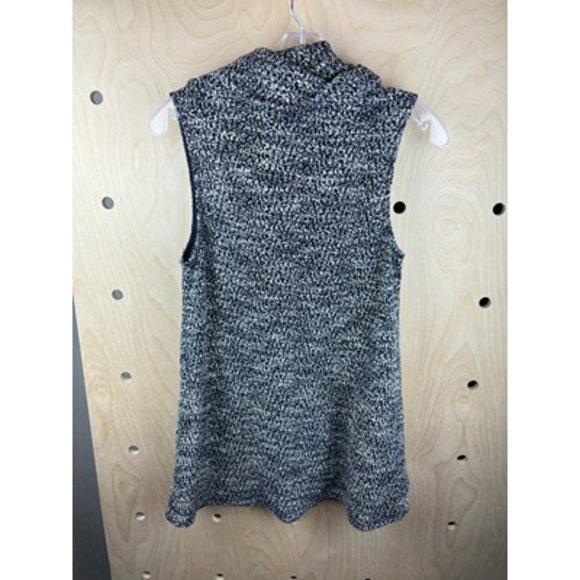 Dolan Anthropologie Charente Gray & Black Static Knit Cowl Neck Sweater Small - Picture 2 of 5